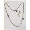 Image 1 : SILVER 18" PERSONA LABEL NECKLACE