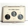 Image 1 : SET OF 3 USA 1943 STEEL PENNIES, EACH WAS