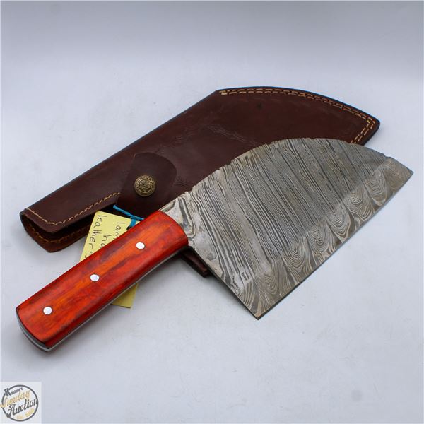 DAMASCUS CLEAVER LAMINATE HANDLE