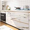 Image 1 : NEW FUNSTICK 24 X 200" OFF WHITE/GOLDTONE MARBLE-
