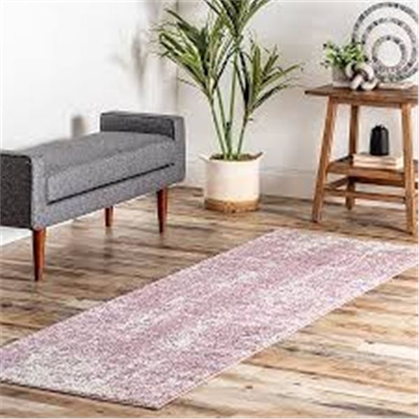NEW SMOKY PINK RUG 2' 8" X 8'