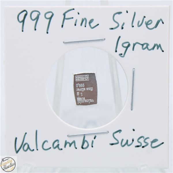 #3780- CANADIAN .999 FINE SILVER 1 GRAM