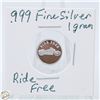 Image 1 : #3779- CANADIAN .999 FINE SILVER 1 GRAM