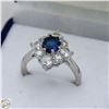 Image 1 : NEW SZ 9 CLUSTER RING WITH BLUE STONE &