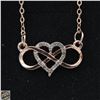 Image 1 : NEW INFINITY ROSE GOLD TONE HEART NECKLACE