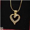 Image 1 : NEW GOLD PLATED HEART PENDANT