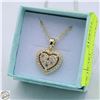 Image 1 : NEW HEART PENDANT/NECKLACE+CUBIC ZIRCONIAS