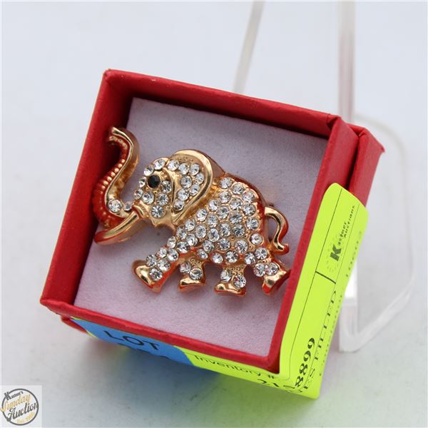 NEW RHINESTONES FILLED ELEPHANT PIN