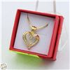 Image 1 : NEW GOLD PLATED HEART PENDANT