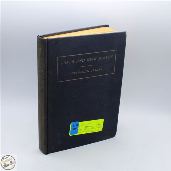 1944 EARTH AND HIGH HEAVEN BY GWETHALYN GRAHAM