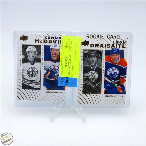 MCDAVID AND DRAISAITL BEFORE & AFTER CARDS