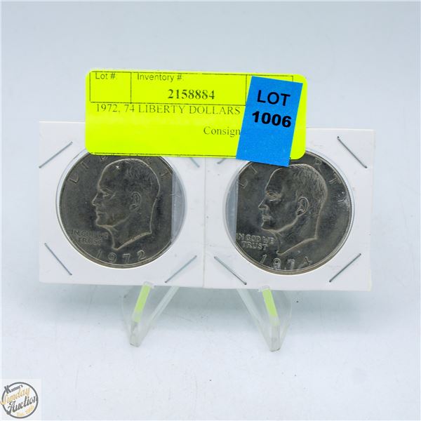 1972, 74 LIBERTY DOLLARS