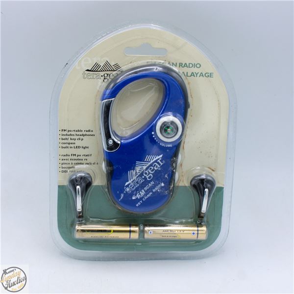 NEW OLD STOCK TERA GEAR PORTABLE RADIO, COMPASS