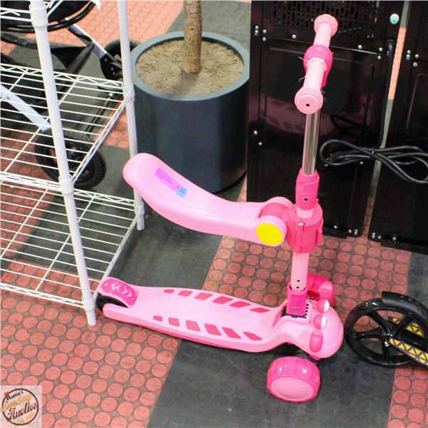 NEW ASSEMBLED GIRLS SIT DOWN SCOOTER