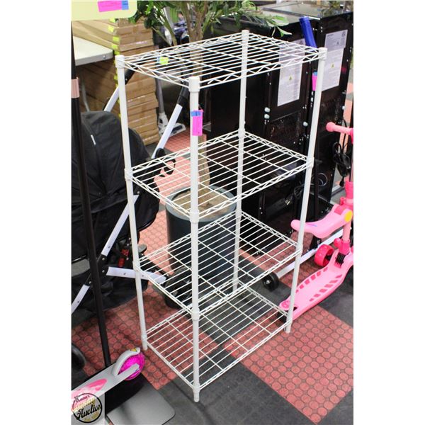 NEW ASSEMBLED WHITE WIRE RACK