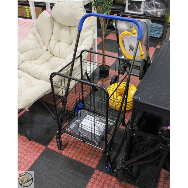 NEW ASSEMBLED SERINE LIFE HD FOLDING SHOPPING CART