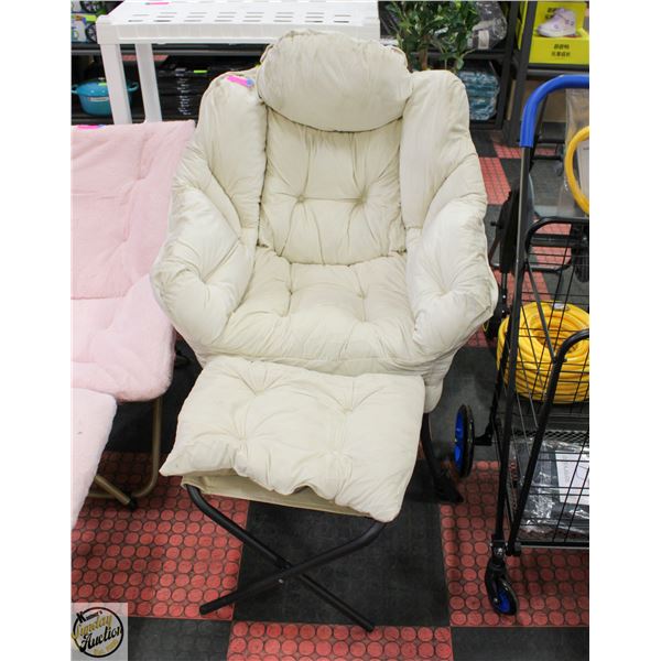 NEW ASSEMBLED LAZY CHAIR WITH OTTOMAN