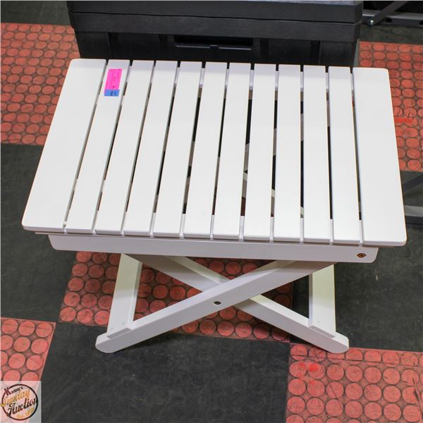NEW ASSEMBLED WHITE FOLDING TABLE