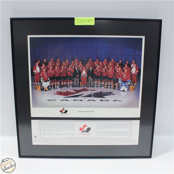 1996 PRINT MENS TEAM CANADA WORLD CUP 20" X 20"