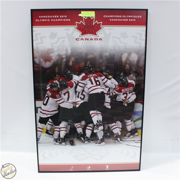 SEALED CANADA OLYMPICS CHAMPIONS FRAMED 34" X 23"