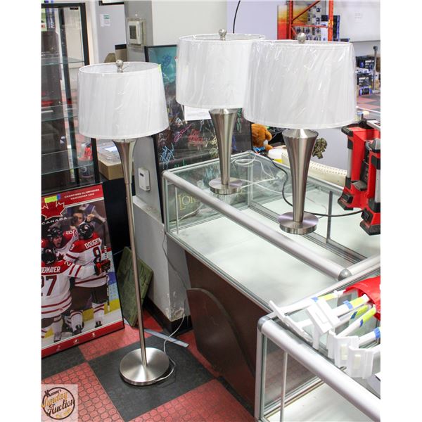 NEWLY ASSEMBLED DARLINGTON 3PC LAMP SET