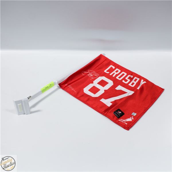 NEW 11" X 13" 2010 OLYMPIC FLAG SIDNEY CROSBY