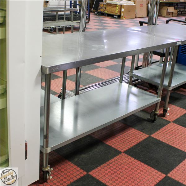 6' X 30" X 40" HIGH S/S COMMERCIAL PREP TABLE