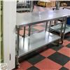 Image 1 : 6' X 30" X 40" HIGH S/S COMMERCIAL PREP TABLE