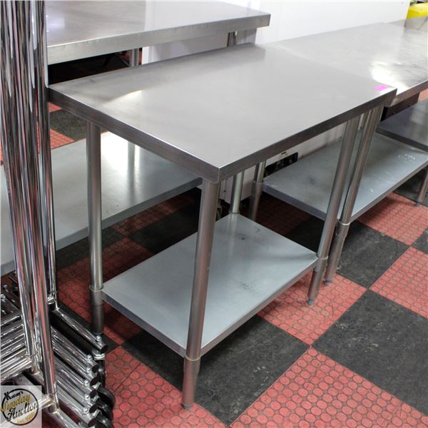 3' X 2' X 3' HIGH COMMERCIAL S/S TABLE