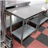 Image 1 : 3' X 2' X 3' HIGH COMMERCIAL S/S TABLE