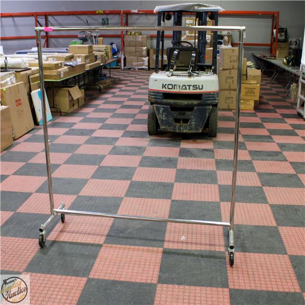 COMMERCIAL CHROME CLOTHING RACK