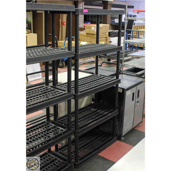 6FT TALL PLASTIC STORAGE SHELF