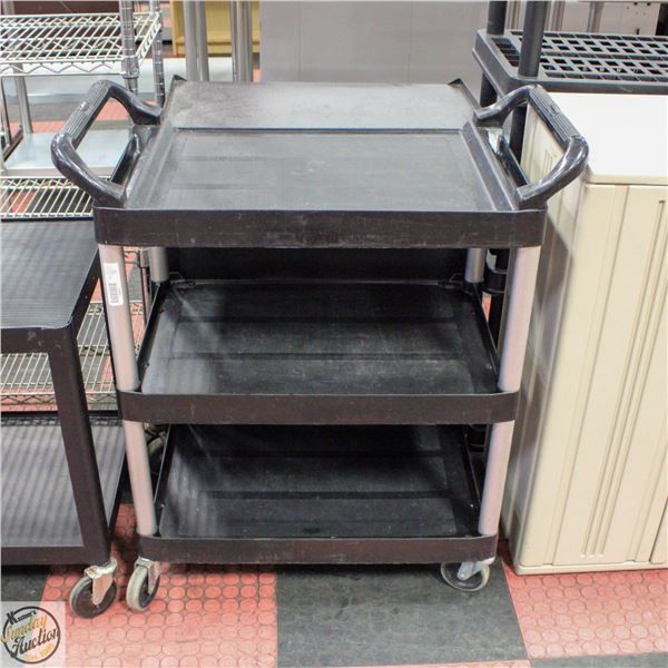 BLACK RUBBERMAID FOOD SERVICE CART