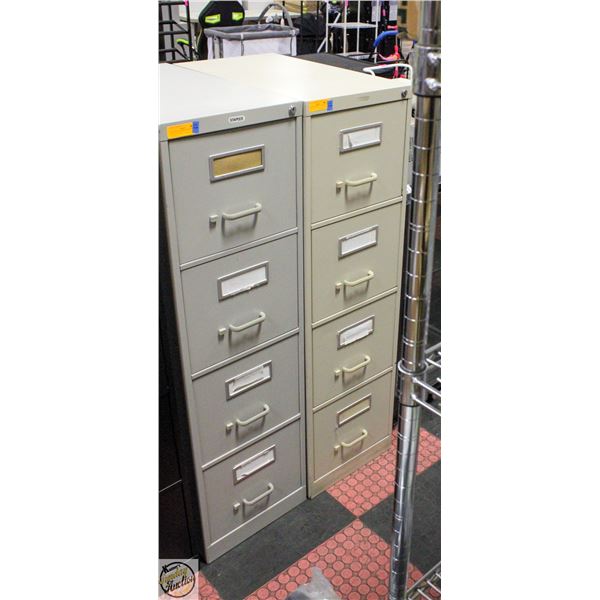 METAL FILE CABINET 4 DRAWERS 26.5" X 15" X  52"