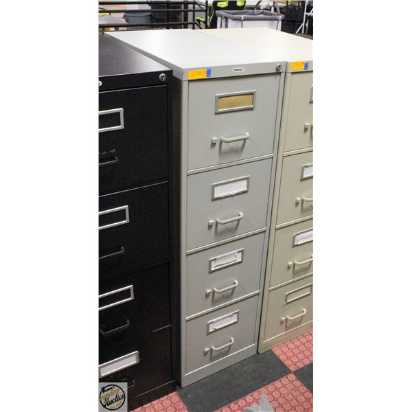METAL FILE CABINET 4 DRAWERS 26.5" X 15" X  52"
