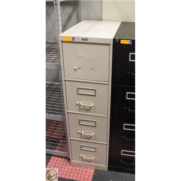 METAL FILE CABINET 4 DRAWERS 26.5" X 15" X  52"