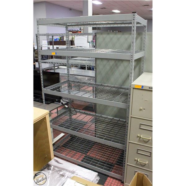 6 TIER GREY MESH RACK 24" X 48' X 77.5"
