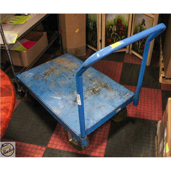 LARGE BLUE METAL CART 2' X 3'