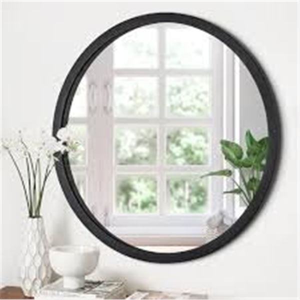 BRAND NEW BESDOMUS BLACK 27" LARGE ROUND MIRROR