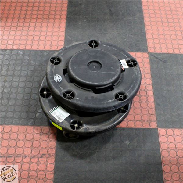 2 ROUND ROLLING DOLLYS