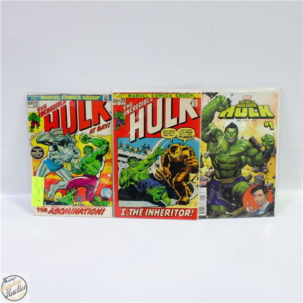 LOT OF 3 MARVEL COMICS THE INCREDIBLE