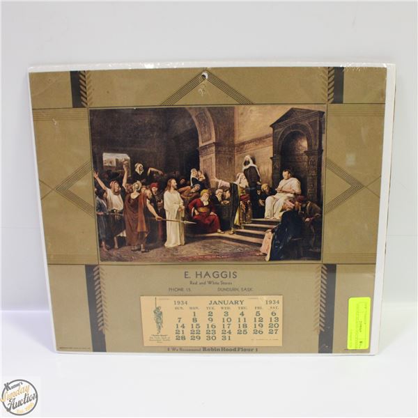 VINTAGE (SEALED) 1934 CALENDAR