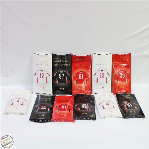 FLAT OF 11 X 2006 TEAM CANADA HOCKEY MINI JERSEYS
