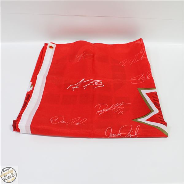 NEW 3' X 5' 2010 OLYMPIC FLAG SIGNATURES MENS