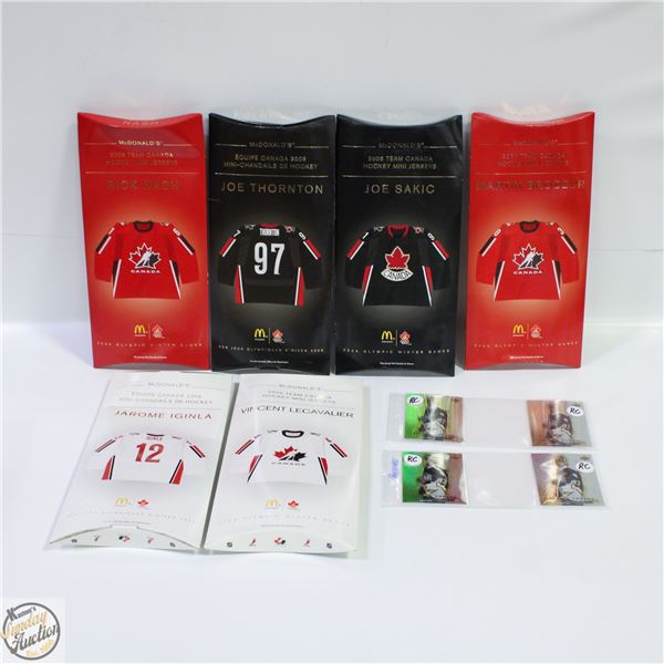 FLAT OF 6 X 2006 TEAM CANADA HOCKEY MINI JERSEYS