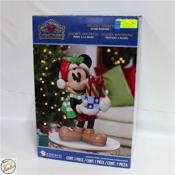 DISNEY TRADITIONS HOLIDAY MICKEY HAND-PAINTED