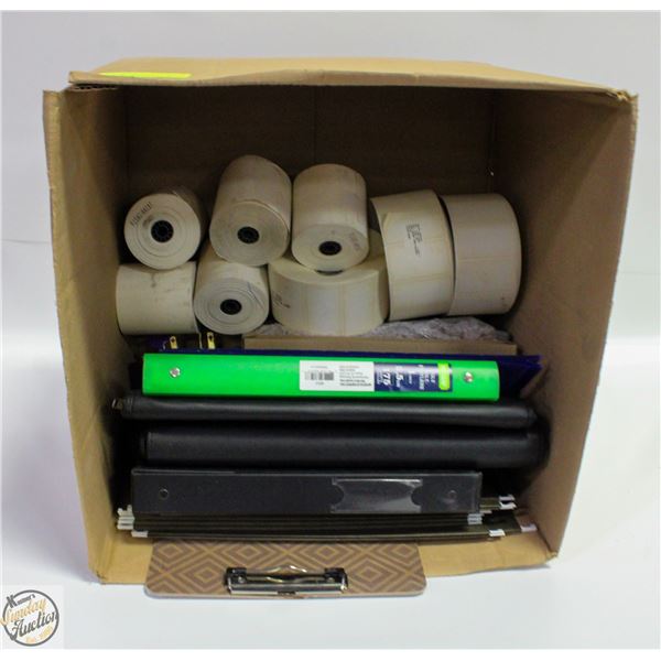 BOX WITH ROLLS OF 3"-WIDE REGISTER/