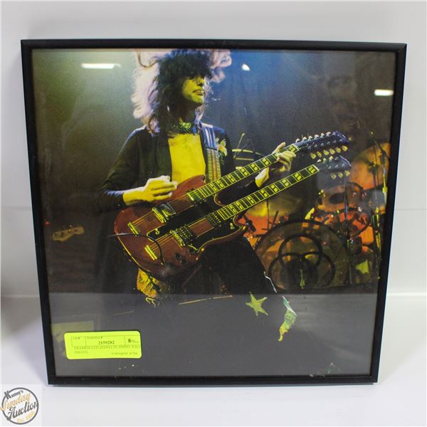 FRAMED LED ZEPPELIN JIMMY PAGE PHOTO