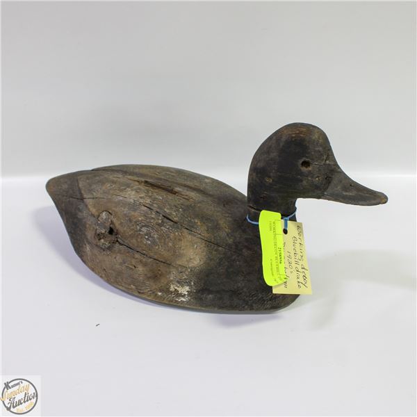 WORKING DECOY BLUEBILL DRAKE 1920S