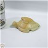 Image 1 : ESTATE HAND CARVED STONE SEA TURTLE WITH
